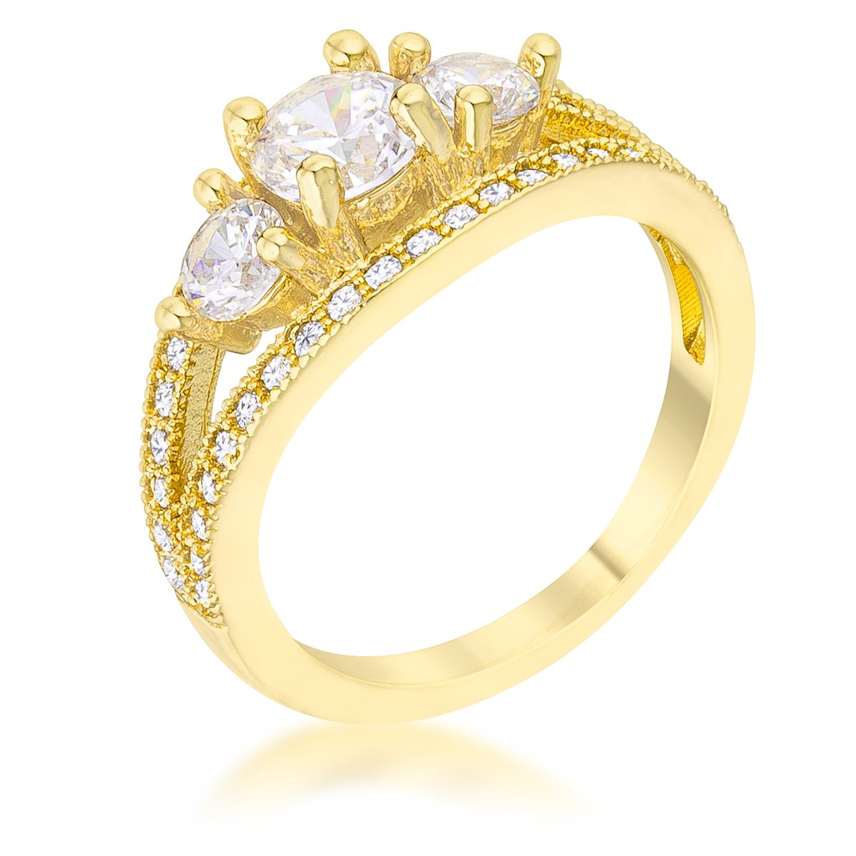 Geneviere 1.45ct CZ 14k Gold Classic Ring - Charming Charlie