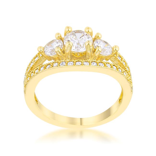 Geneviere 1.45ct CZ 14k Gold Classic Ring - Charming Charlie