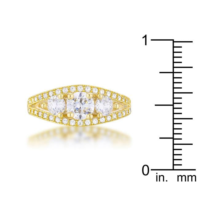 Geneviere 1.45ct CZ 14k Gold Classic Ring - Charming Charlie