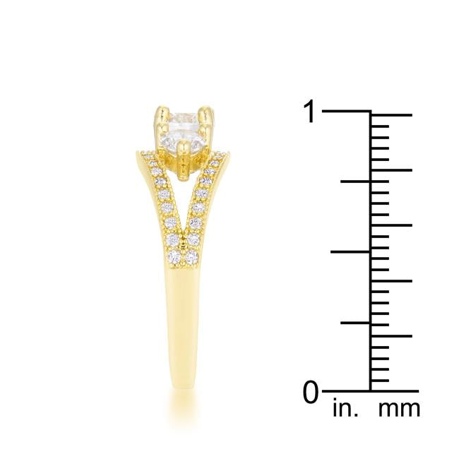 Geneviere 1.45ct CZ 14k Gold Classic Ring - Charming Charlie