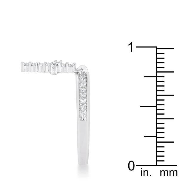Christine 0.2ct CZ Rhodium Cross Charm Ring - Charming Charlie