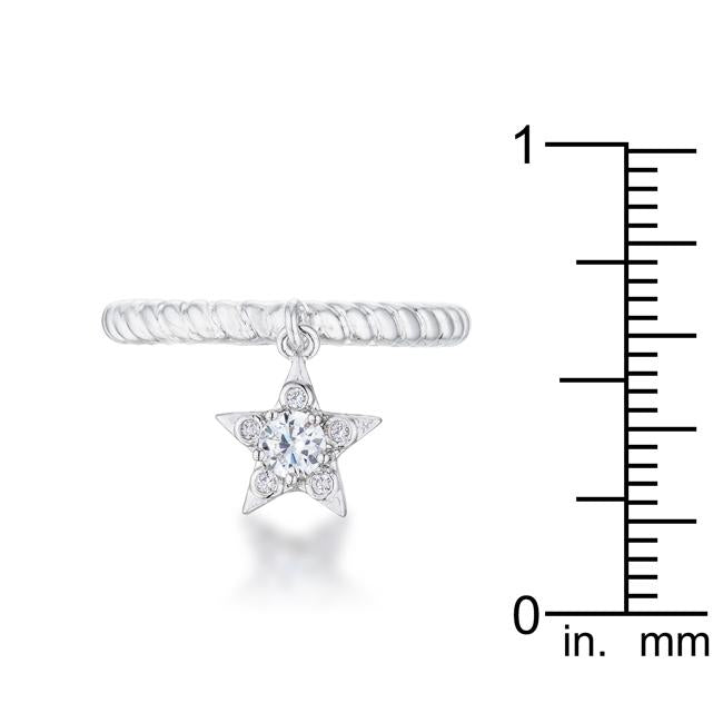 Cubic Zirconia Star Charm Fashion Ring - Charming Charlie
