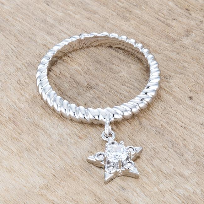Cubic Zirconia Star Charm Fashion Ring - Charming Charlie