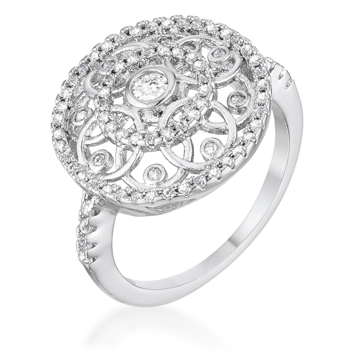 .5 Ct Interlocking Circles Ring with CZ - Charming Charlie