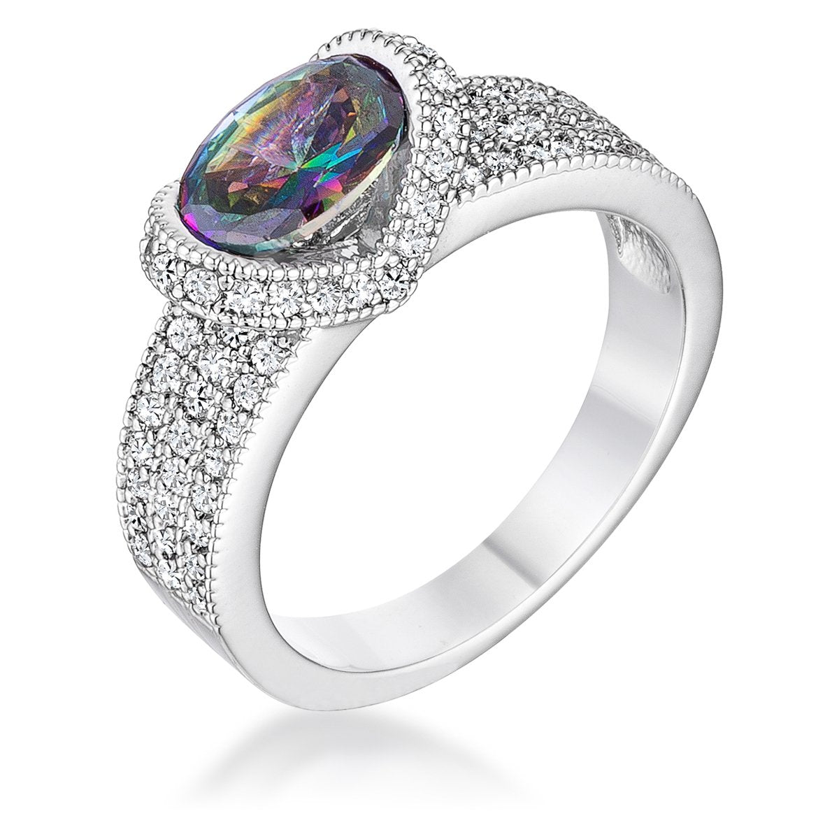 1.6 Ct Mystic Oval CZ Ring - Charming Charlie
