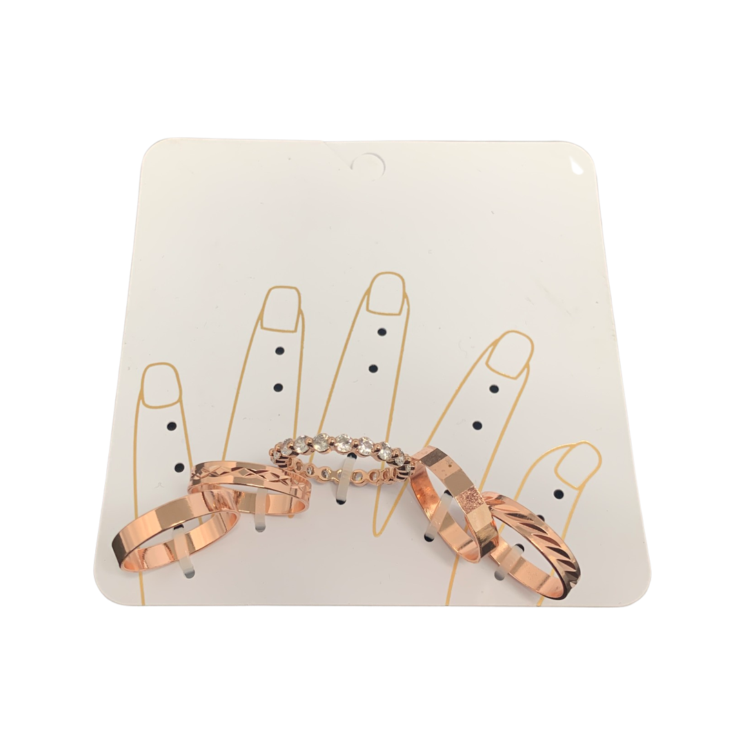 Rose Gold Multi 5 Pack Ring Set - Charming Charlie