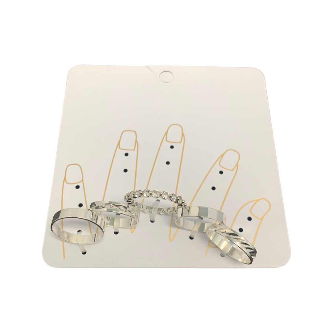 Silver Multi 5 Pack Ring Set - Charming Charlie
