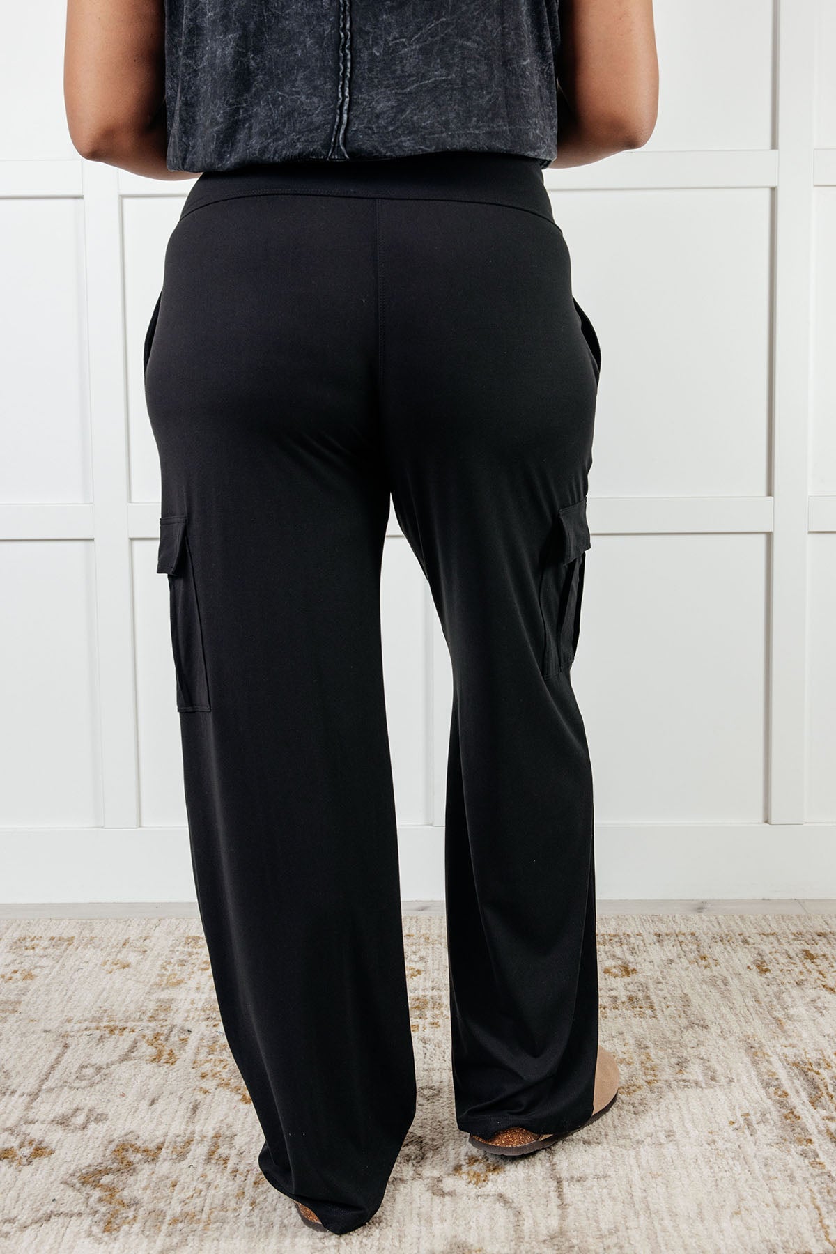 Race to Relax Cargo Pants in Black - Charming Charlie