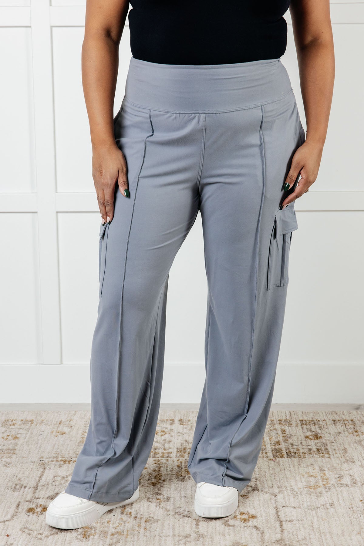 Race to Relax Cargo Pants in Rhino Grey - Charming Charlie