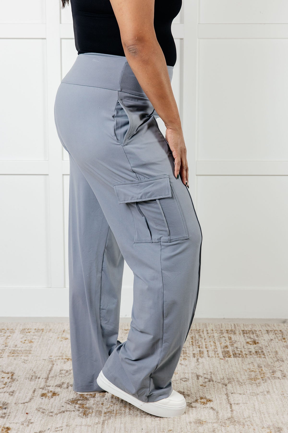 Race to Relax Cargo Pants in Rhino Grey - Charming Charlie