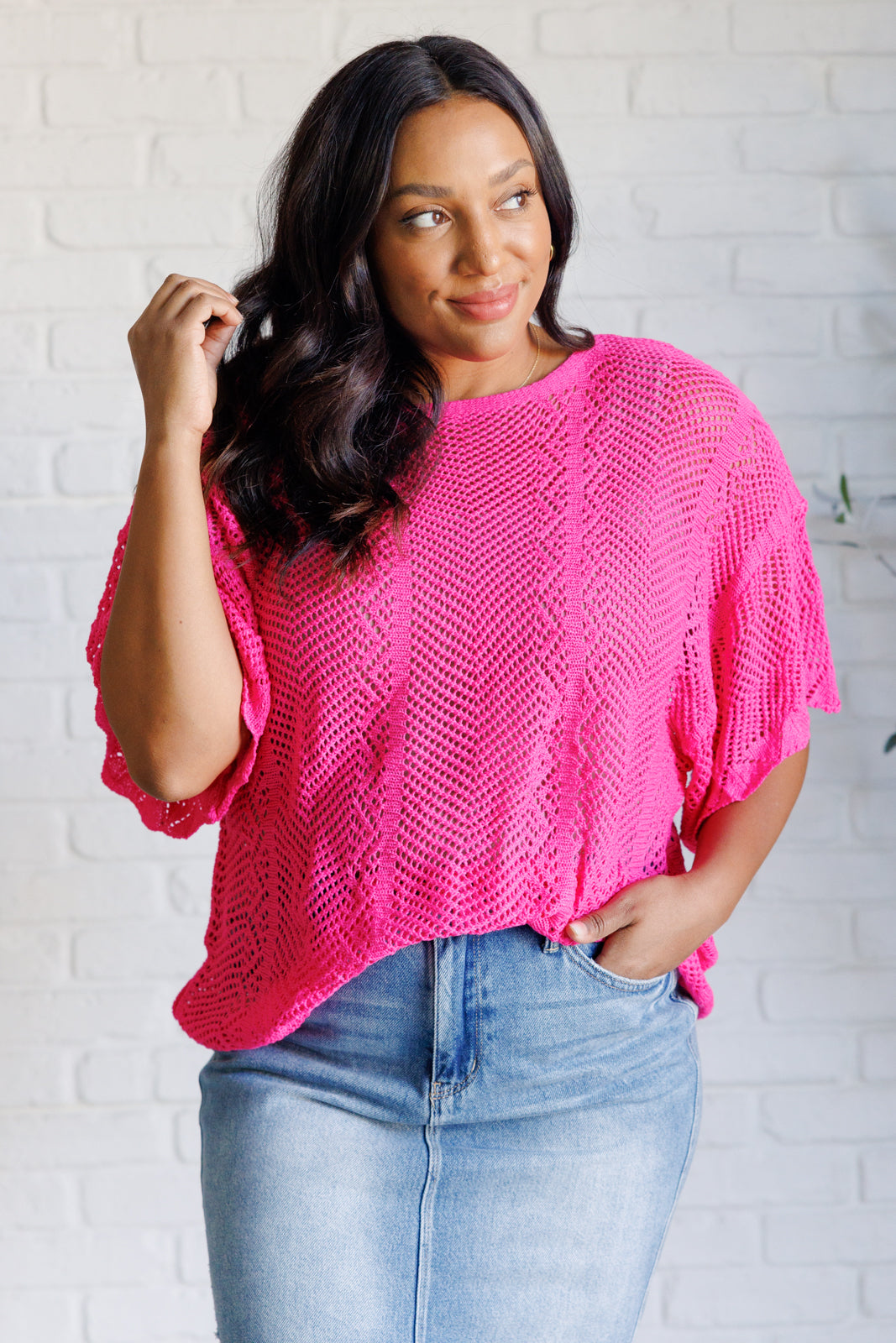 Rather Eventful Open Knit Top - Charming Charlie