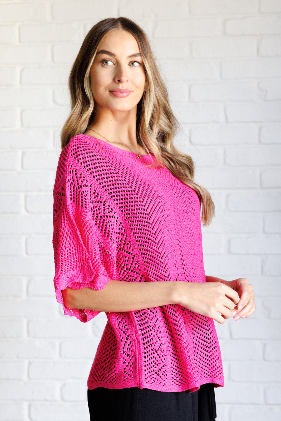 Rather Eventful Open Knit Top - Charming Charlie