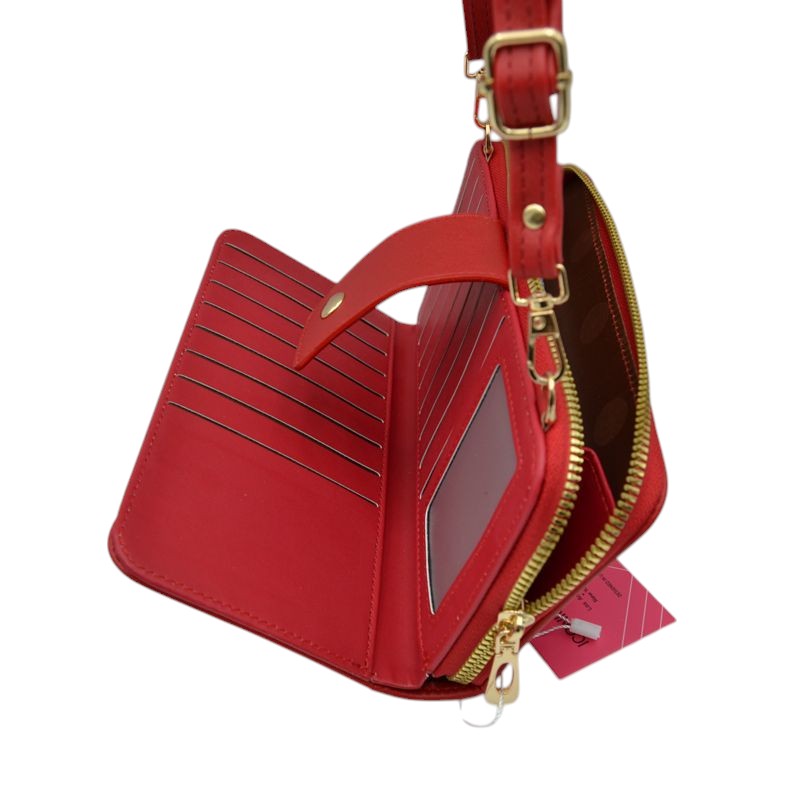 Red-Brown Stylish Vegan Leather Crossbody Purse, This gorgeous Purse is going to be your absolute favorite new purchase! It features with adjustable and detachable handle strap, upper zipper closure, back pocket with zipper closure, and front with magnetic flap cover. Ideal for keeping your money, bank cards, lipstick, and other small essentials in one place. It's versatile enough to carry with different outfits throughout the week.