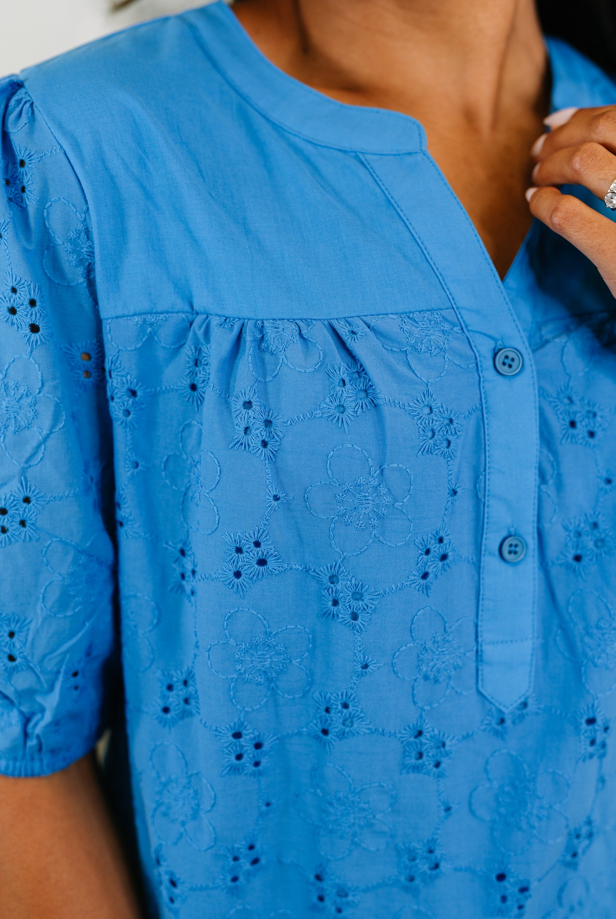 Refined Darling Eyelet Blouse - Charming Charlie