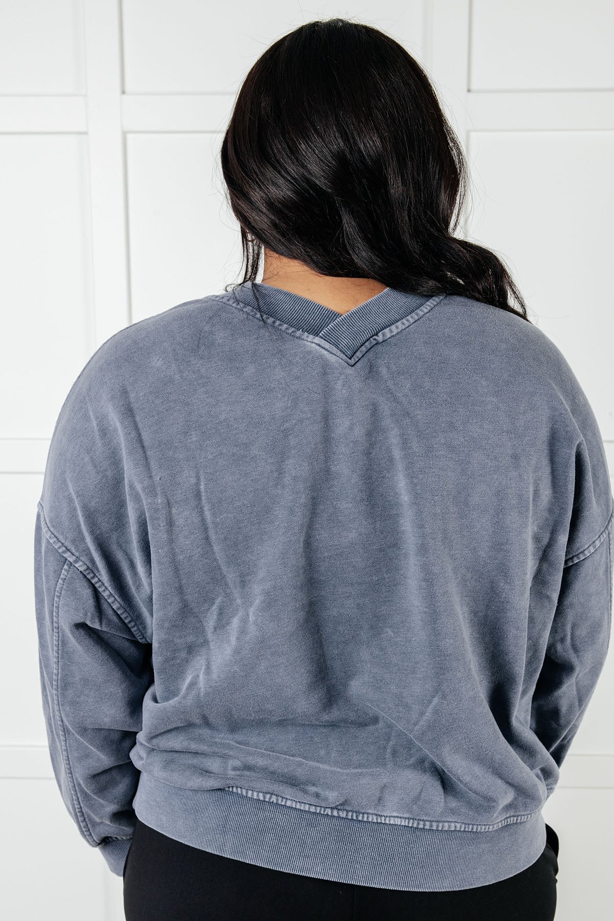 Rep Ready Mineral Wash French Terry Pullover in Blue - Charming Charlie