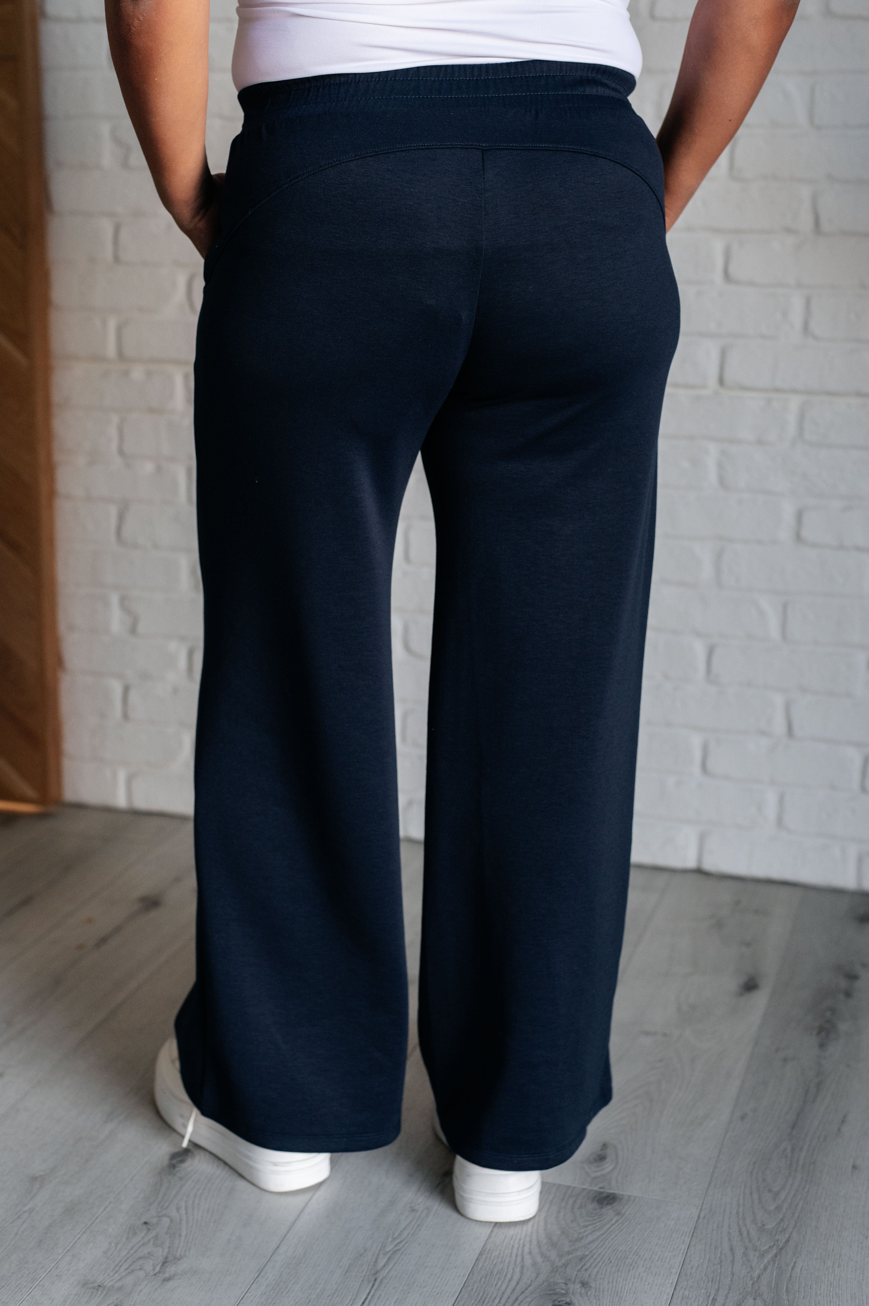Resort Travel Wide Leg Crop Pant in Navy - Charming Charlie