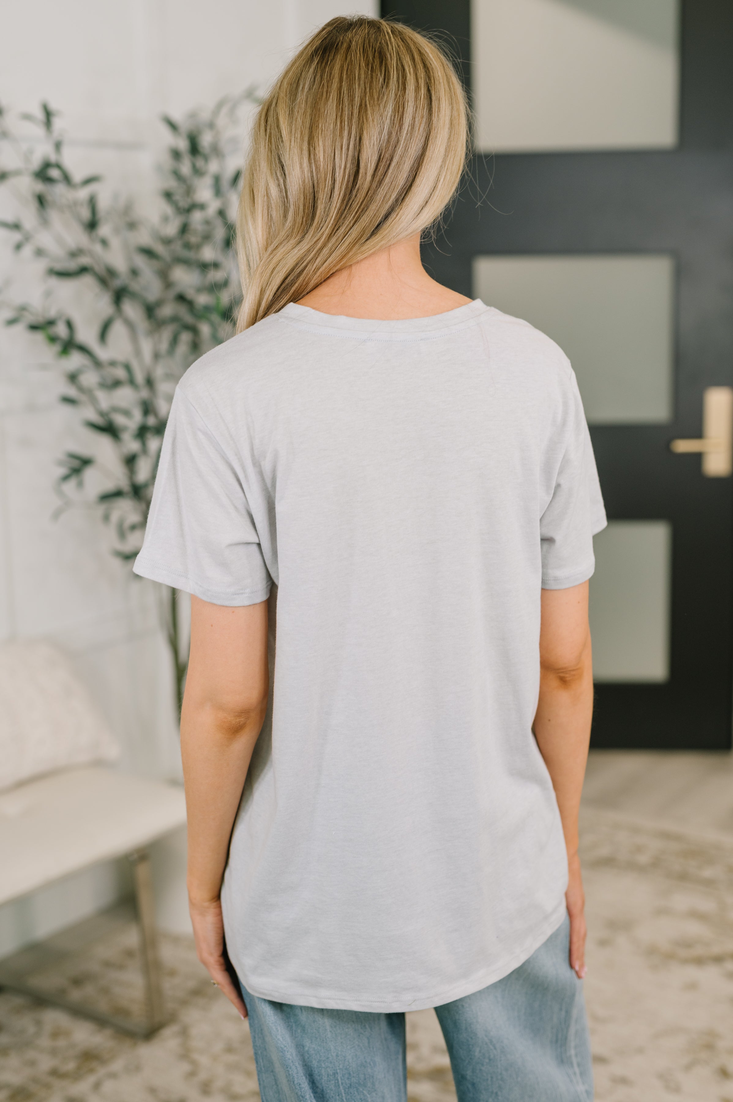 Rest Assured Basic Relaxed Tee in Heather Grey - Charming Charlie