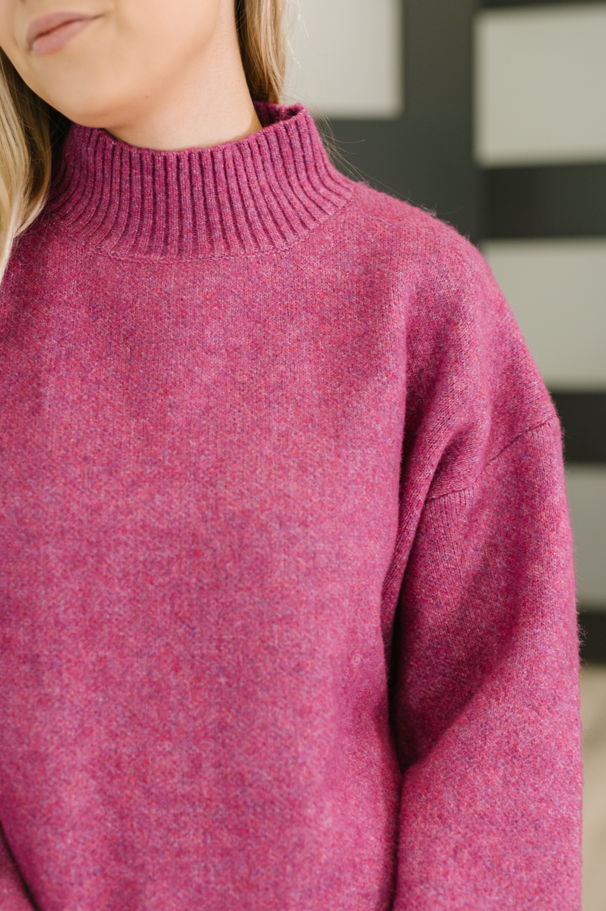 Right to the Core High Neck Pullover in Light Plum - Charming Charlie