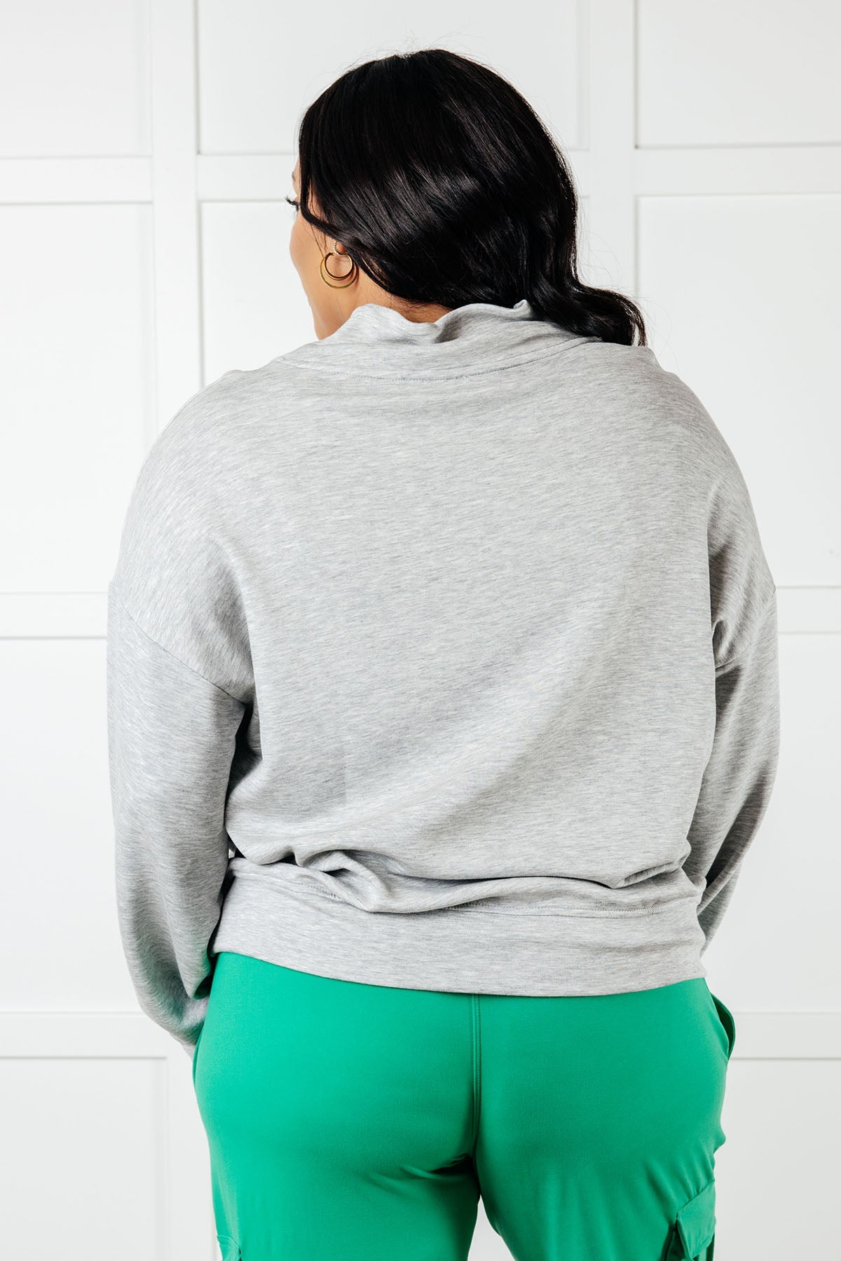 Rogue Runner Half Zip Jacket in Heather Grey - Charming Charlie