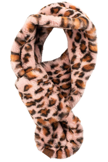 Rose C.C Faux Fur Scarf With Leopard Pattern, accents your look with a soft, highly versatile leopard design and keeps you warm and toasty on cold days and in winter. The variety of its color adds harmony & completes your outfit in perfect style. You will feel cozy, comfortable, and confident any time and any place with this scarf. Throw it on over so many pieces elevating any casual outfit!