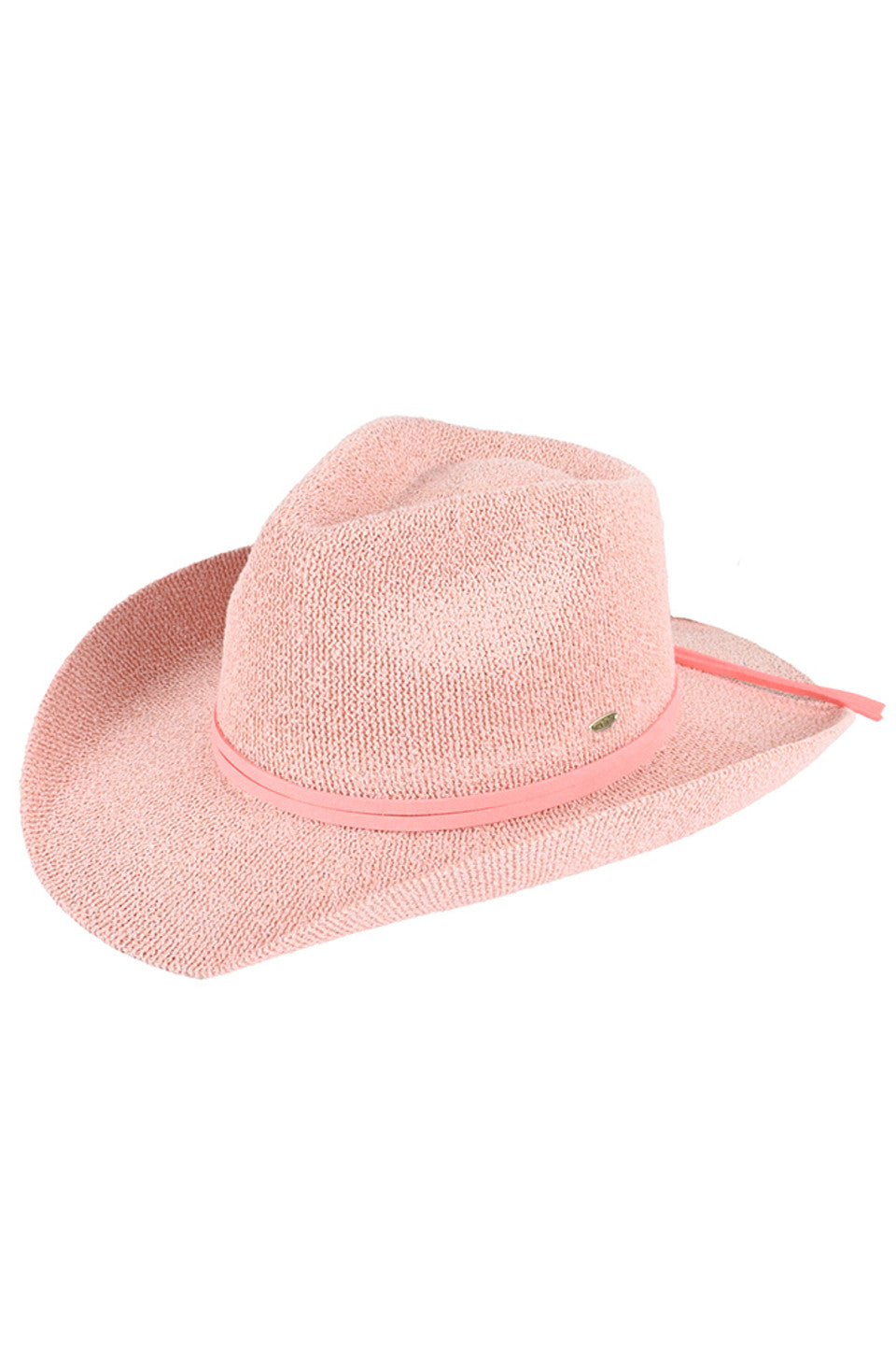 Rose C.C Terry Cloth Band Trim Cowboy Hat offers both style and functionality. The terry cloth band adds a touch of comfort to the classic cowboy hat design. Perfect for protecting from the sun while staying cool and chic. Made with high-quality materials, this hat is a must-have for any fashion-forward enthusiast.