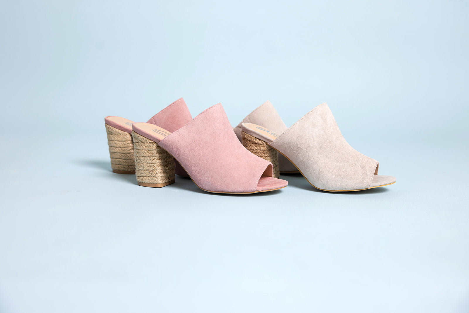 Helena Heeled Sandal in Blush Suede - Charming Charlie