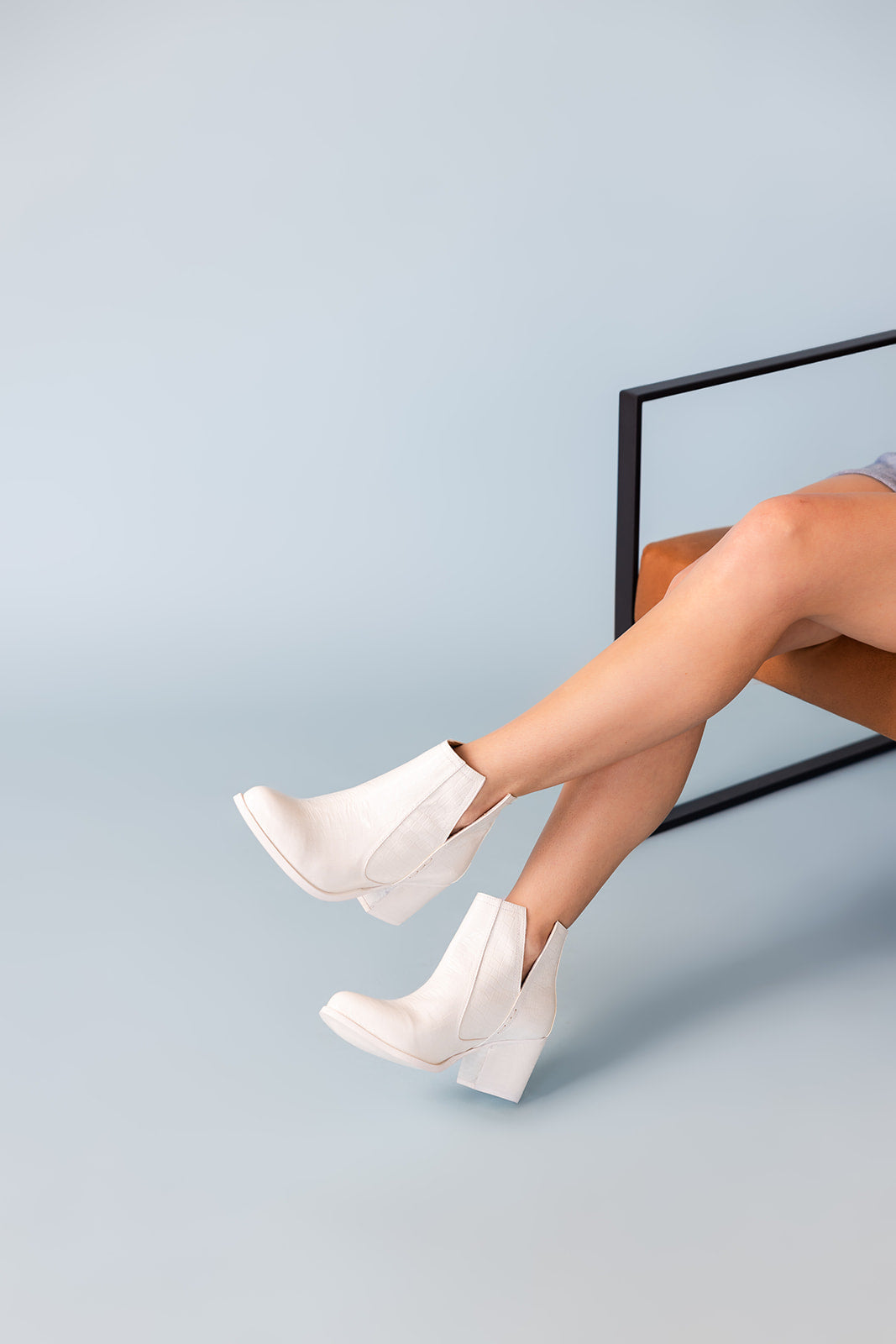 Tarim Bootie in White Croc - Charming Charlie