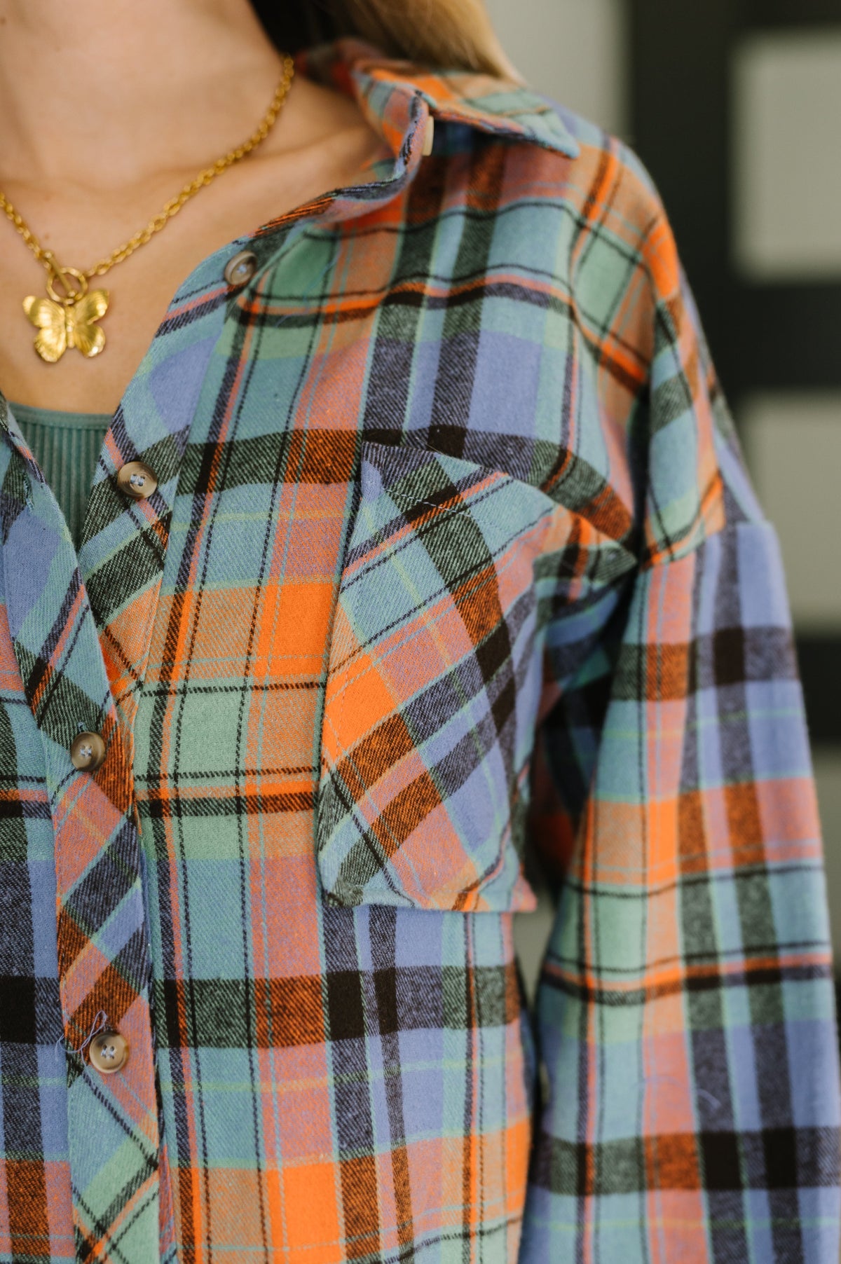 Rustic Rhythm Plaid Button Down - Charming Charlie