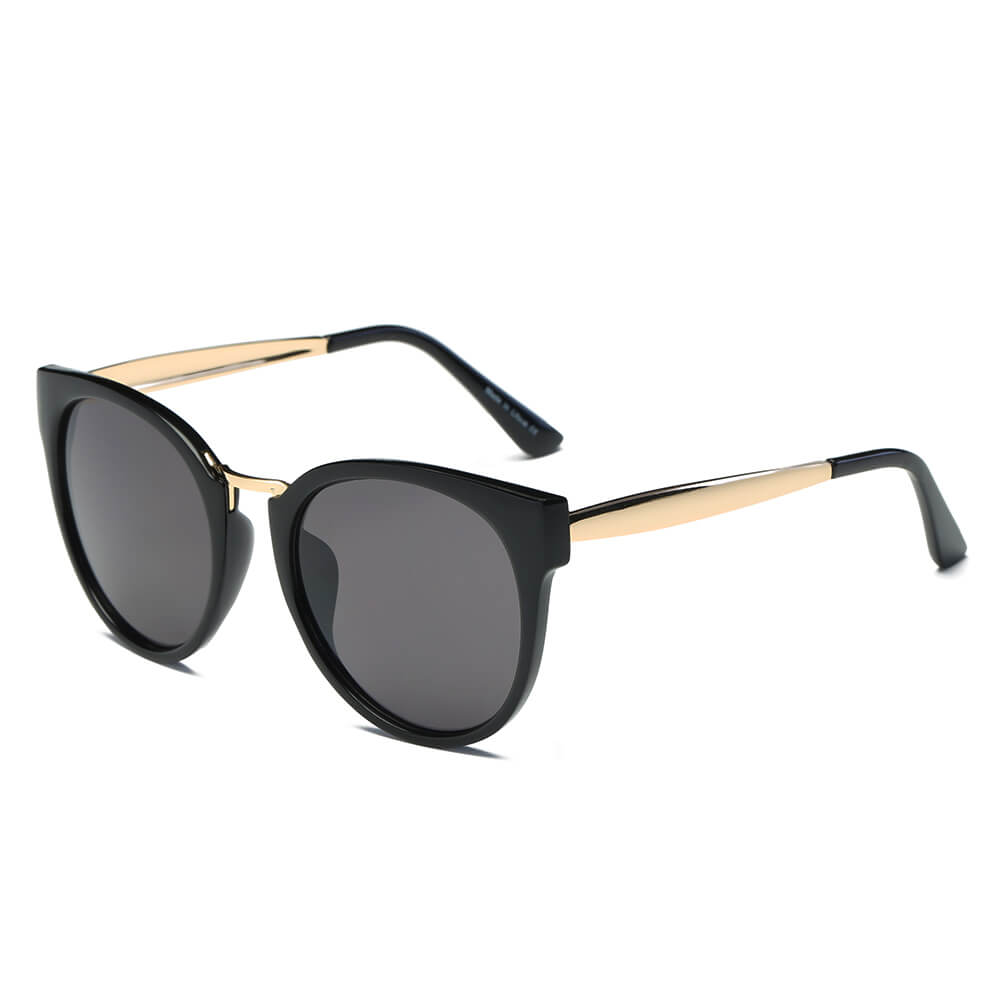 BILBAO | S1014 - Women Round Cat Eye Sunglasses Circle - Cramilo Eyewear - Stylish Trendy Affordable Sunglasses Clear Glasses Eye Wear Fashion