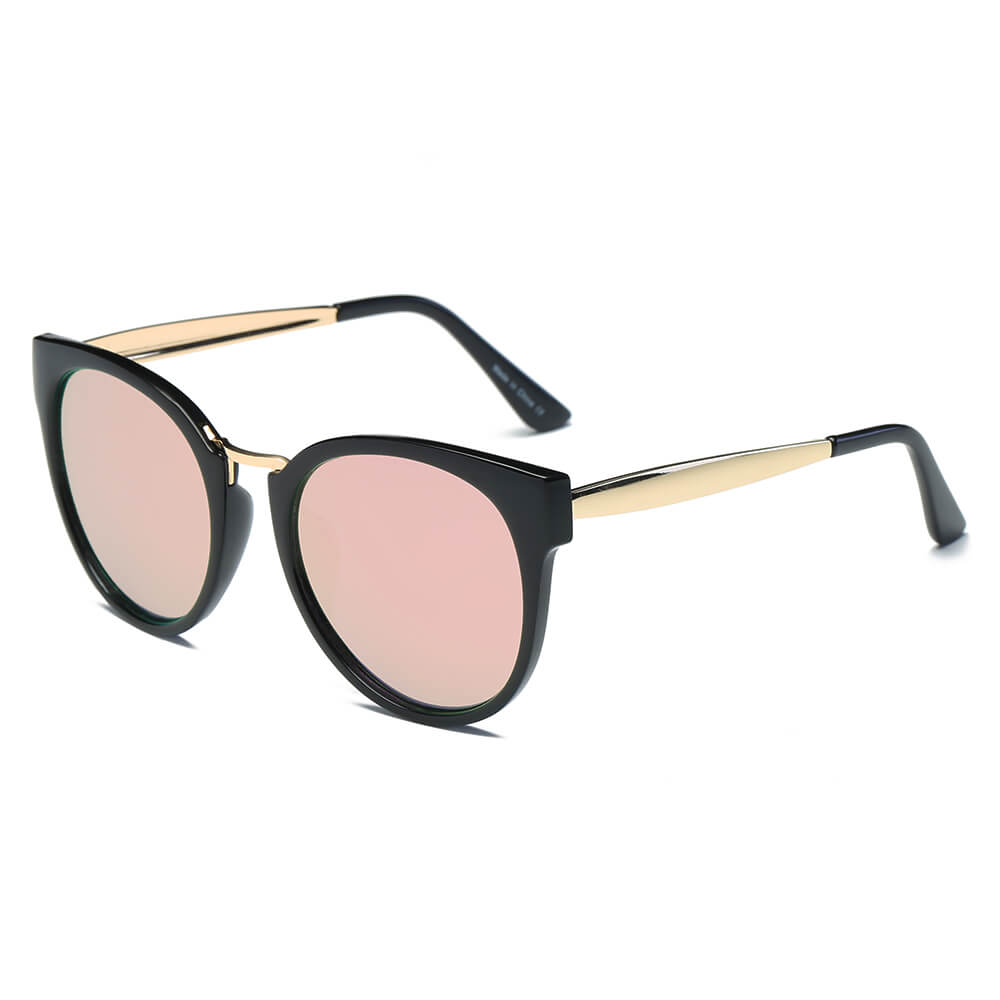 BILBAO | S1014 - Women Round Cat Eye Sunglasses Circle - Cramilo Eyewear - Stylish Trendy Affordable Sunglasses Clear Glasses Eye Wear Fashion