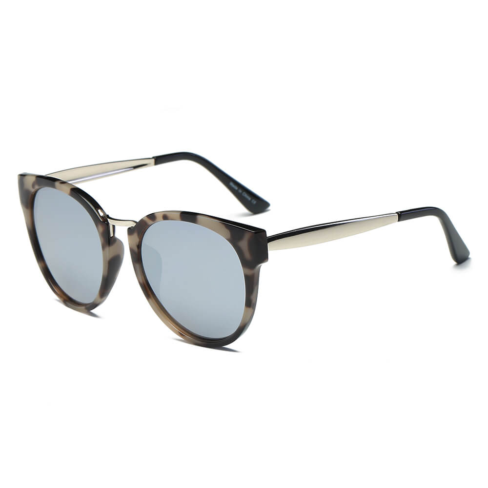 BILBAO | S1014 - Women Round Cat Eye Sunglasses Circle - Cramilo Eyewear - Stylish Trendy Affordable Sunglasses Clear Glasses Eye Wear Fashion