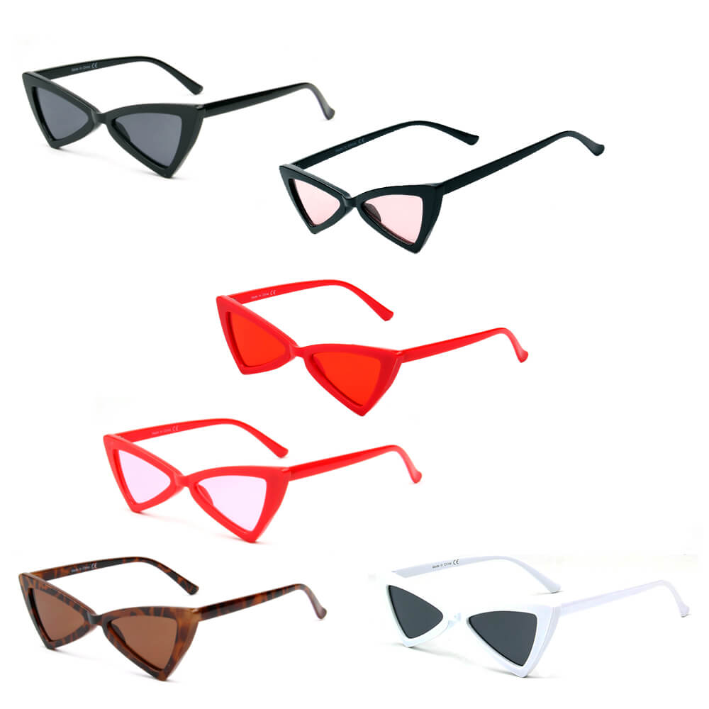FIRENZE | S1053 - Women High Pointed Cat Eye Sunglasses - Cramilo Eyewear - Stylish Trendy Affordable Sunglasses Clear Glasses Eye Wear Fashion