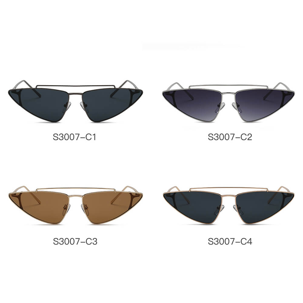COHASSET | S3007 - Women Small Retro Vintage Cat Eye Sunglasses - Cramilo Eyewear - Stylish Trendy Affordable Sunglasses Clear Glasses Eye Wear Fashion