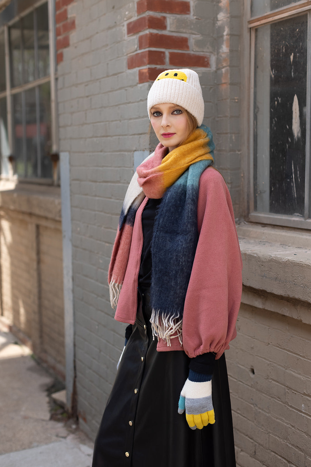Colorblock Knit Touch Gloves - Charming Charlie