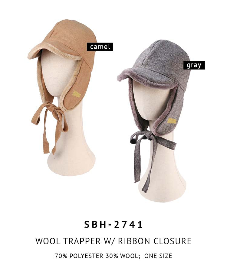 Wool Trapper With Ribbon Closure - Charming Charlie