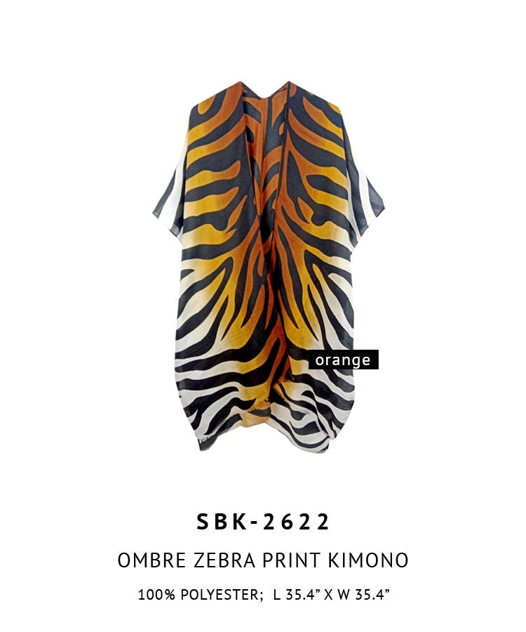 Ombre Zebra Print Kimono - Charming Charlie