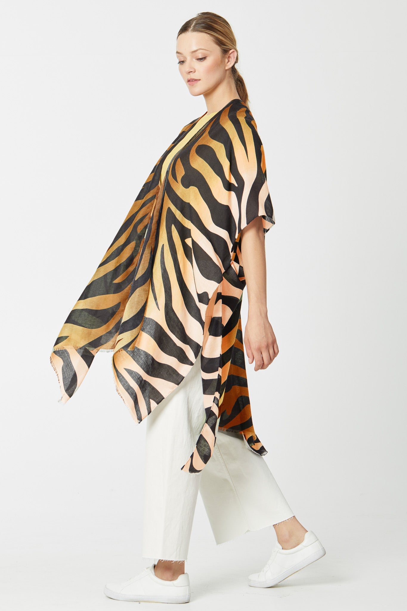 Ombre Zebra Print Kimono - Charming Charlie