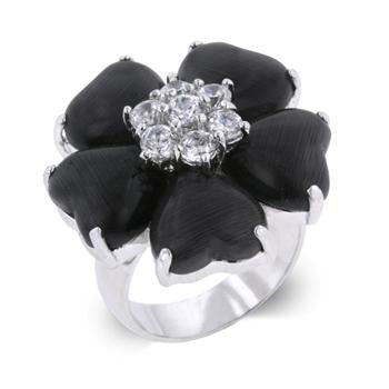 Black Heart Clover Ring - Charming Charlie