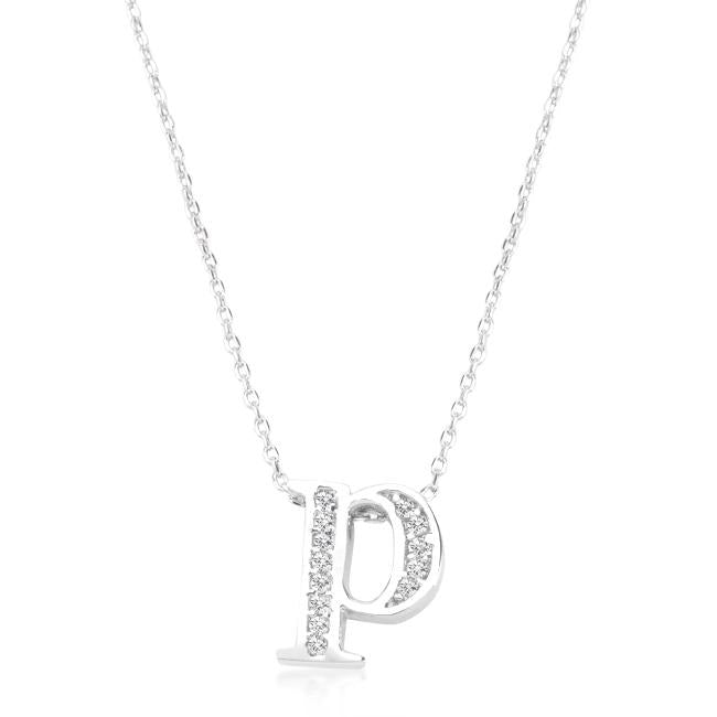 Pave Initial P Pendant - Charming Charlie