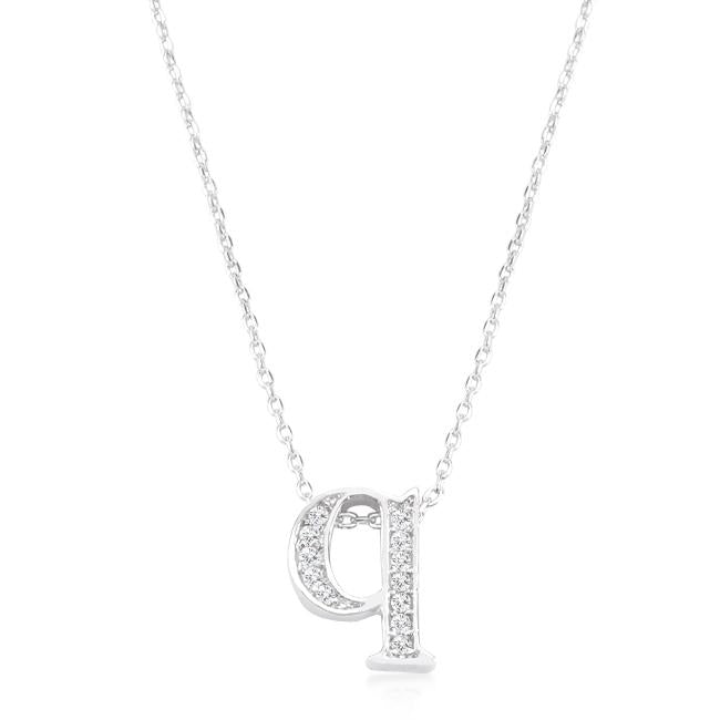Pave Initial Q Pendant - Charming Charlie