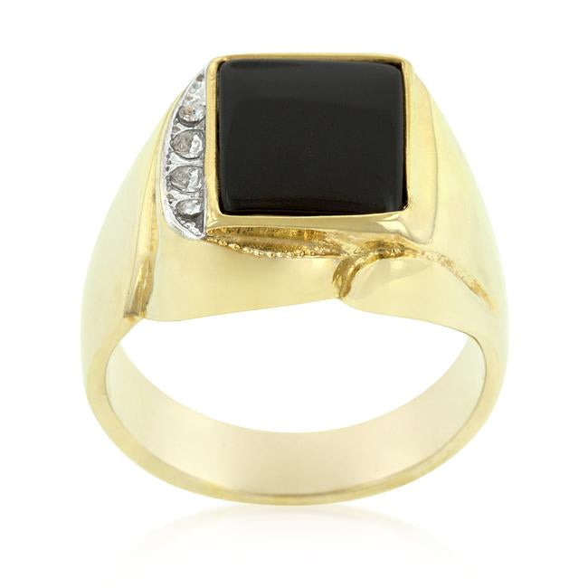 Onyx and Crystal Statement Ring - Charming Charlie