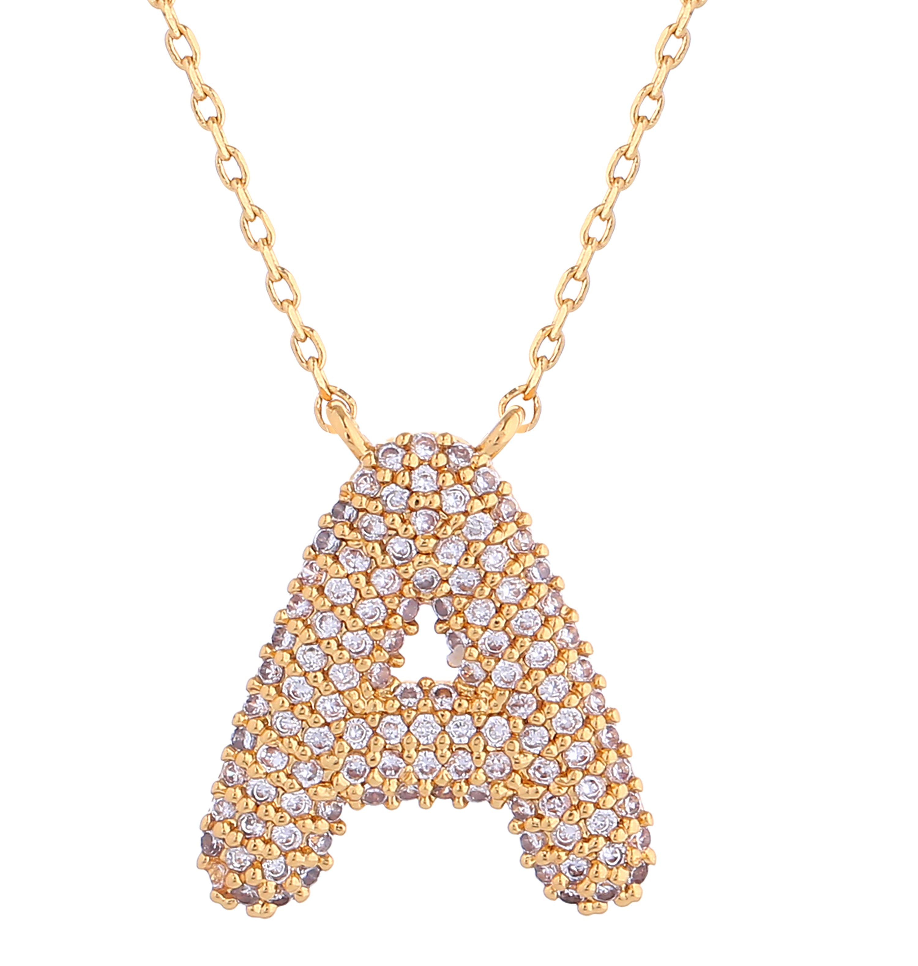 14K Gold Dipped Textured initial Necklace - Charming Charlie