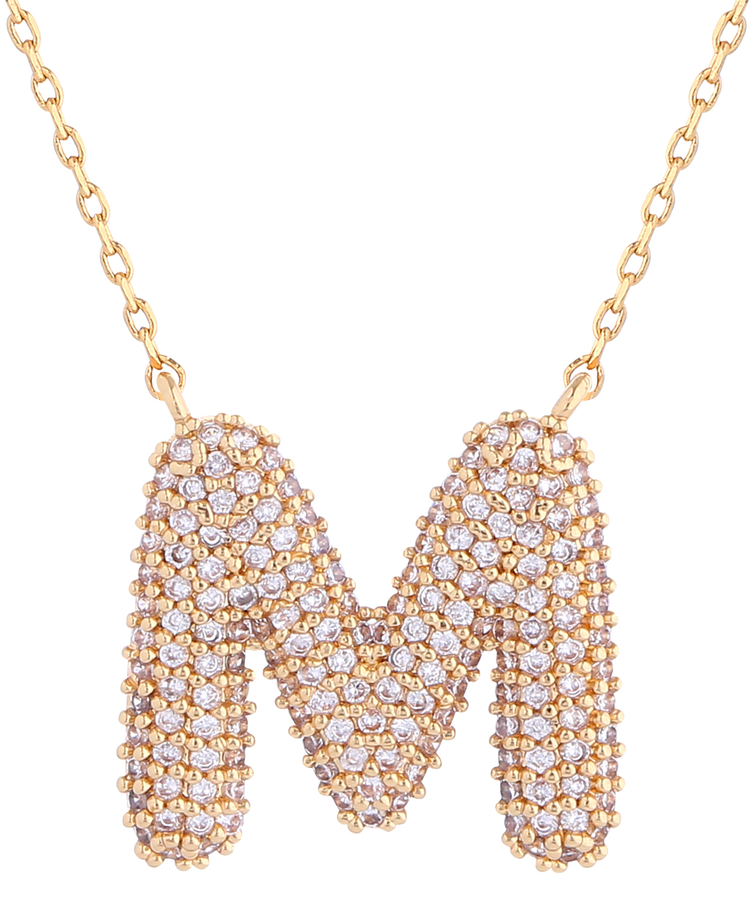 14K Gold Dipped Textured initial Necklace - Charming Charlie