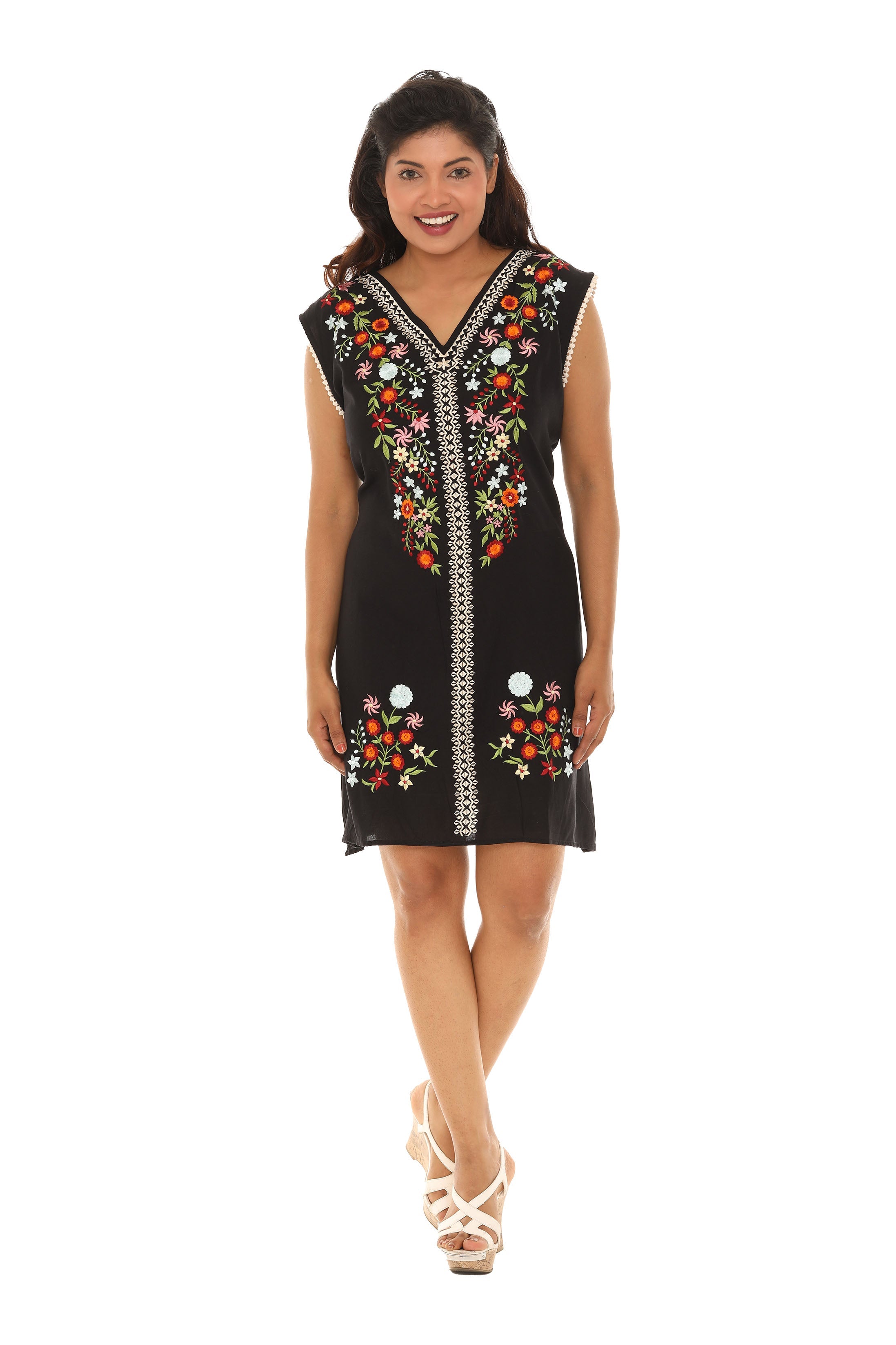 Embroidered cotton dress - Charming Charlie