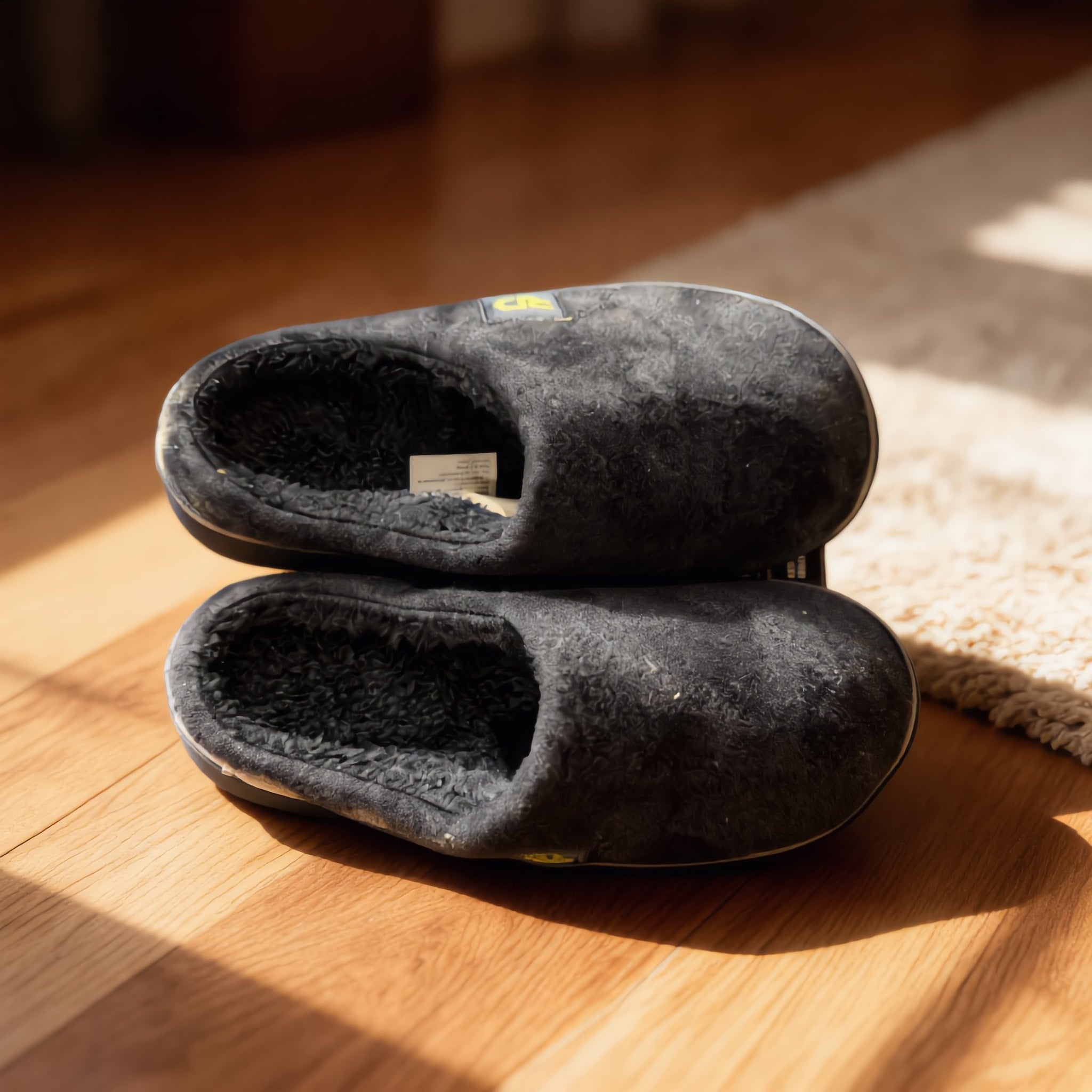 Black Plush Fur Slippers - Charming Charlie