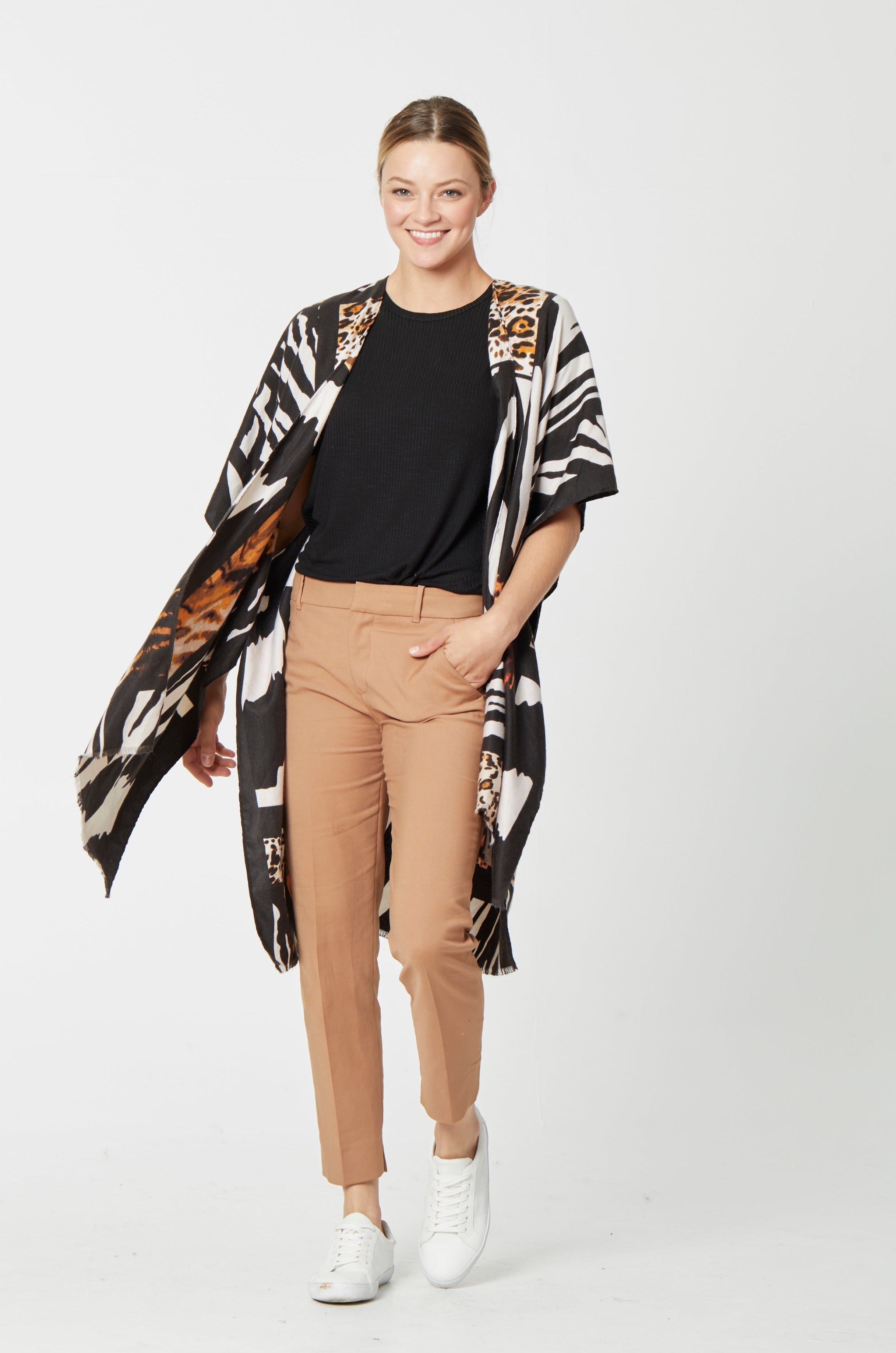 Multi Aninmal Print Kimono - Charming Charlie