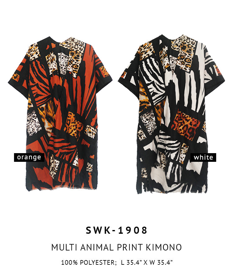 Multi Aninmal Print Kimono - Charming Charlie