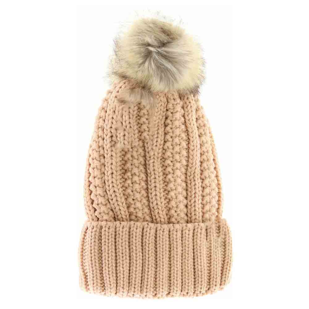 Sand Fuzzy Lined Fur Pom CC Beanie combines expert craftsmanship with functional design to keep you warm in cold conditions. Its plush fuzzy lining ensures excellent insulation, while the soft fur pom adds a sophisticated touch without compromising comfort. Lightweight yet durable, this beanie is an essential accessory for cold-weather wear, blending practicality with refined style.