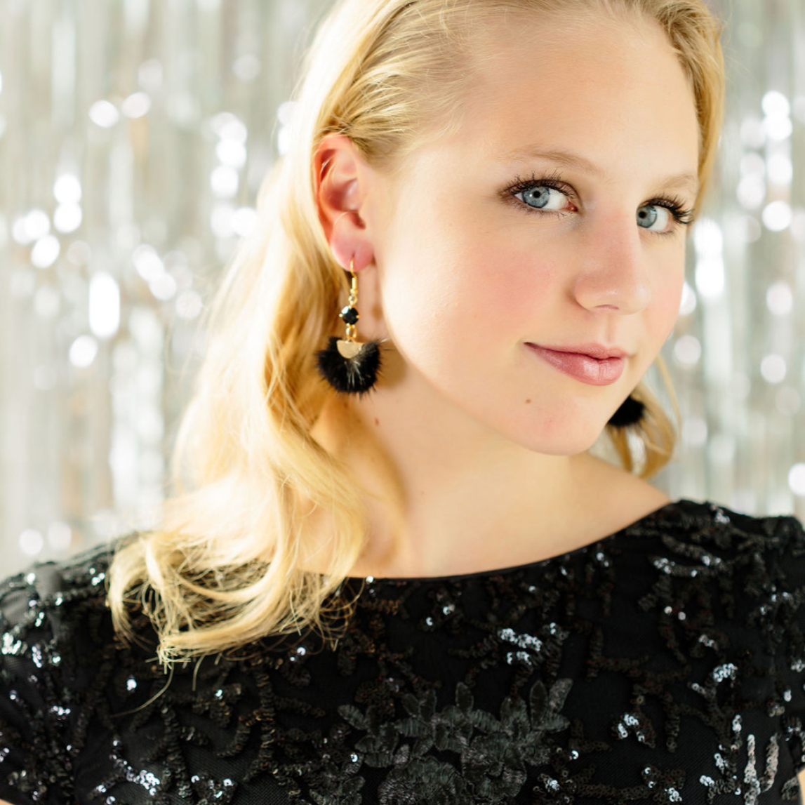Black Bling Puffs - Charming Charlie