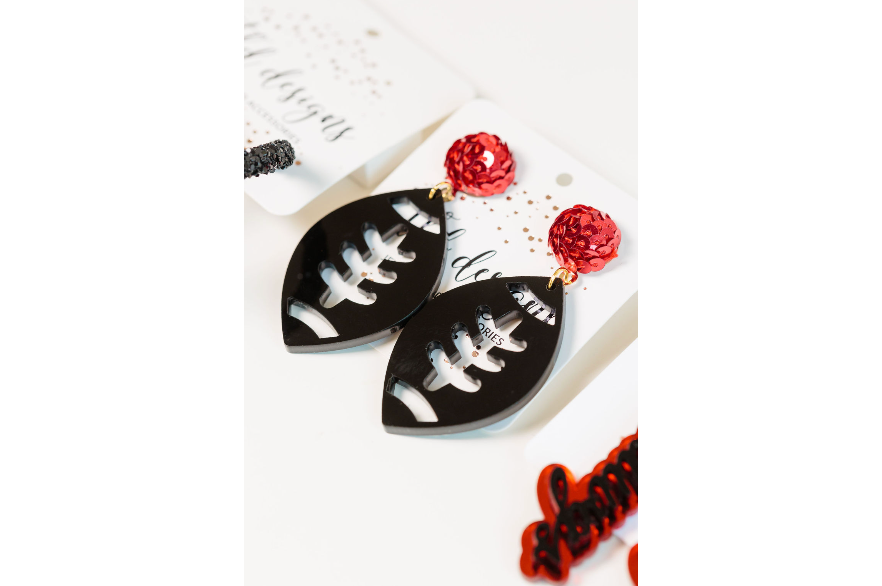 Red and Black Footballs - Charming Charlie